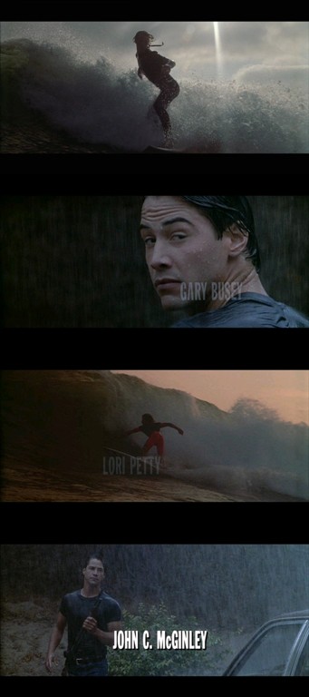 captures d'écran du générique de Point Break